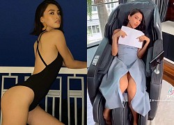 Tiểu Vy gần đây táo bạo thật đấy: Ảnh nào cũng uốn éo nóng bỏng, ăn mặc sexy còn bị soi dáng ngồi "tơ hơ" kém duyên