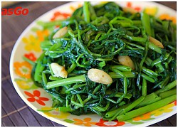 Bí quyết làm rau muống xào tỏi ngon giòn, không bị nát