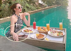 Khoe ảnh nghỉ mát chuẩn nàng dâu hào môn, Á hậu Tường San để lộ bụng bầu đã lớn rõ