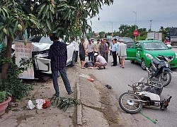 Nghệ An: 2 tài xế xe máy nguy kịch sau khi va chạm liên hoàn với xe Lexus