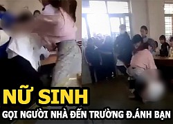 Nữ sinh gọi người nhà đến trường đánh bạn, còn cầm cả dao rọc giấy