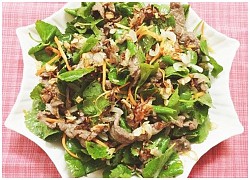 Thanh mát, bổ dưỡng món gỏi rau má thịt bò cho bữa cơm thêm ngon miệng !