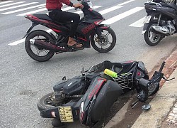 Nam thanh niên đi xe máy "tốc độ bàn thờ" tông trúng cột điện rồi bay lên không trung, khoảnh khắc xuất hiện trong camera khiến ai nấy kinh hãi