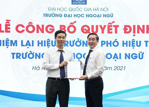 Bổ nhiệm lại Hiệu trưởng, Phó Hiệu trưởng Trường Đại học Ngoại ngữ