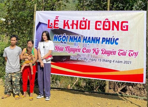 Hoa hậu Kỳ Duyên và siêu mẫu Minh Triệu mua 57 cặp dê giống, dùng 100 triệu tiền thưởng 'Sao Nhập Ngũ' giúp đỡ bà con sau lũ