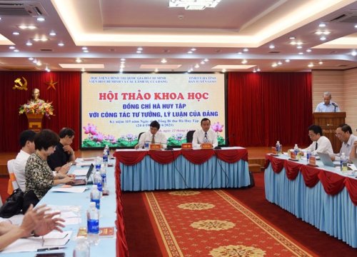 Đồng chí Hà Huy Tập với công tác tư tưởng, lý luận của Đảng