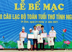 Trao 19 giải Nhất tại cuộc thi Câu lạc bộ toán tuổi thơ tỉnh Nghệ An năm 2021