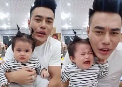 Lê Dương Bảo Lâm phát hờn con gái vừa nhìn ba đã khóc ré