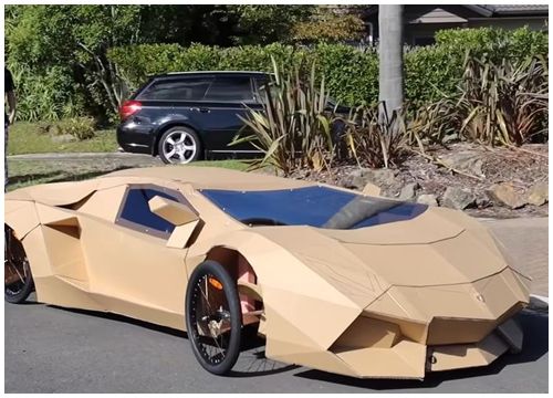 Bản sao Lamborghini có thể lái được làm từ bìa carton được bán với giá 10.000USD.