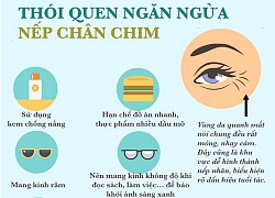 Thói quen ngăn ngừa nếp nhăn đuôi mắt