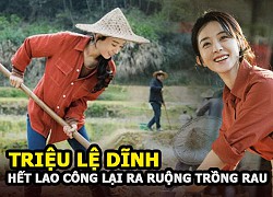 Triệu Lệ Dĩnh hết làm lao công lại ra ruộng trồng rau nhưng visual vẫn &#8220;cực đỉnh&#8221;