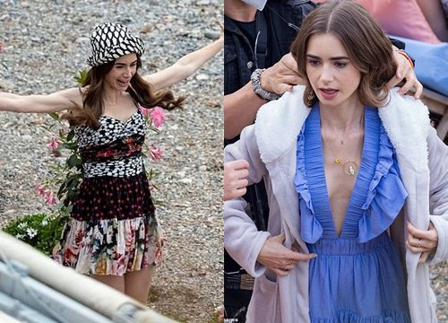 Ảnh hậu trường mới gây sốc của Lily Collins (Emily in Paris): Gầy đáng báo động, nhìn đến xương ngực mà hoảng hốt