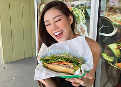 Hoa hậu Khánh Vân thưởng thức bánh mì Việt Nam tại Mỹ