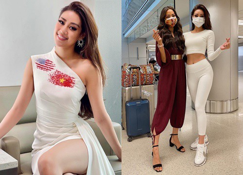 Khánh Vân đã có mặt tại Mỹ dự Miss Universe 2020: Vừa đến liền đọ sắc vóc "chặt chém" đối thủ, ghi điểm bằng 1 chi tiết