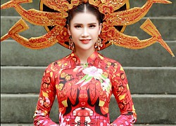 Lộng lẫy áo dài "Linh thiêng nguồn cội - Đất tổ Hùng Vương"