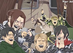 Bắt chước trào lưu meme "nghĩ gì đi Mark", các fan Attack on Titan thi nhau chế ảnh hài hước về Titan và đội trinh sát