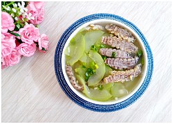 Canh bầu nấu bề bề ngọt mát