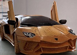 Cộng đồng quốc tế thán phục thợ Việt chế tác Lamborghini Aventador S bằng gỗ