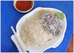 Món sashimi mực thái sợi ở Hàn Quốc