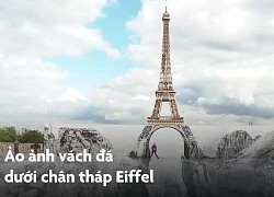 Ảo ảnh vách đá dưới chân tháp Eiffel