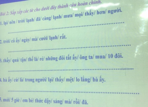 Bài tập tiếng Việt của sinh viên Trung Quốc, đọc xong đến người Việt cũng "trầm cảm" vì quá khó