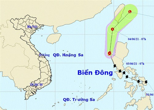 Bão Choi-Wan giật cấp 10 đi vào Biển Đông, trở thành cơn bão số 1 năm 2021