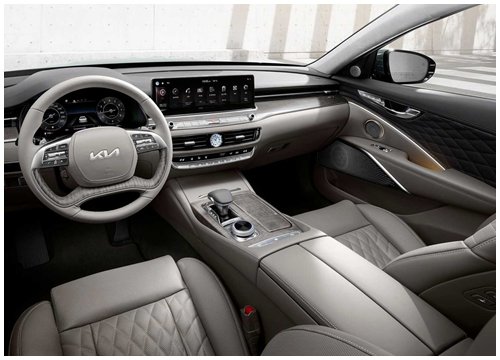 Lộ diện nội thất Kia K9 2021: Sang chảnh như Genesis G80, tích hợp công nghệ đọc vân tay