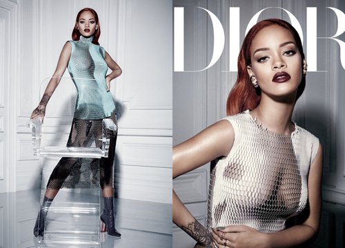 Rihanna khoe body rực lửa trong bộ cánh xuyên thấu