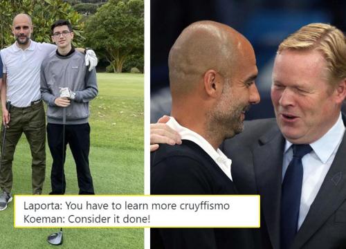 Koeman bại trận trước Guardiola khi đấu golf