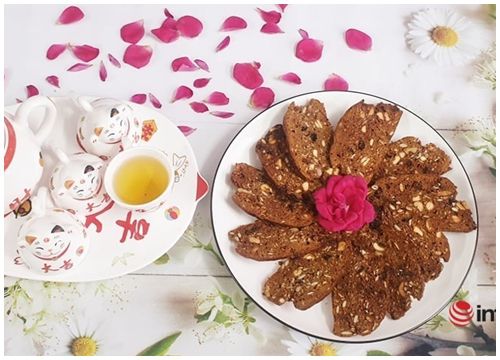 Cách làm bánh quy Biscotti cà phê dừa thơm ngon, giòn rụm