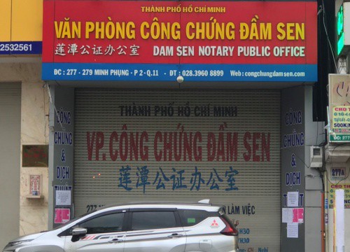 TP.HCM: Văn phòng công chứng Đầm Sen tạm dừng hoạt động 14 ngày do có F1, F2