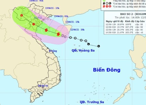 Tin bão khẩn cấp trên Biển Đông, hướng đổ bộ Hải Phòng - Nghệ An