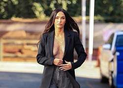 Megan Fox 'đốt mắt' người nhìn với màn khoe vòng một gợi cảm khi mặc áo lưới xuyên thấu gắn kim cương