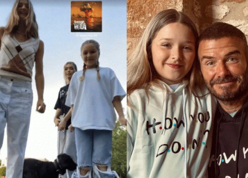 Mới 9 tuổi, Harper Beckham đã phổng phao hơn cả bạn gái của anh trai