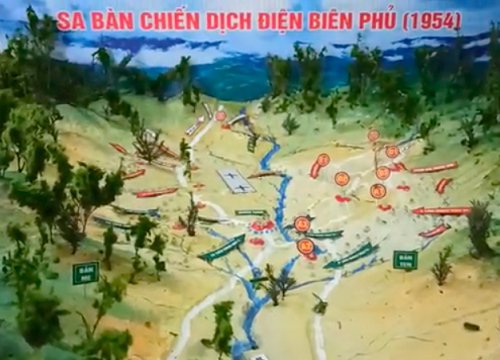 Học sinh tái hiện Chiến dịch Điện Biên Phủ bằng sa bàn