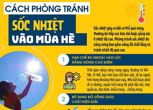 [Infographic] Cách phòng tránh sốc nhiệt vào mùa hè