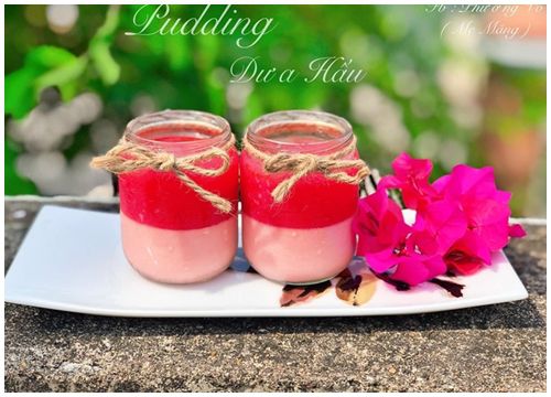 Mẹ đảm bật mí cách làm bánh pudding dưa hấu mát lạnh ngày hè