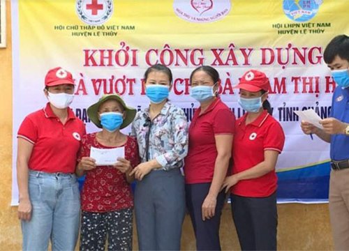 Quảng Bình khởi công xây dựng nhà vượt lũ cho thương binh Phạm Thị Huế