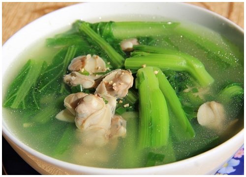 2 cách nấu canh ngao (nghêu) với rau cải, với dứa ngon ngọt