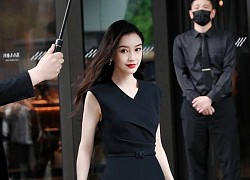 Angelababy mặc váy sang chảnh là vậy nhưng lại đi... dép lê