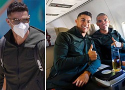 C. Ronaldo đeo tấm lót ống quyển in hình bạn gái