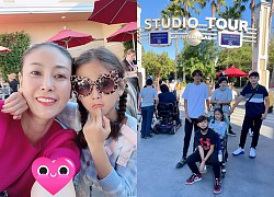 Hà Kiều Anh đưa con tham quan phim trường Universal Studios