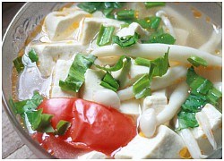 Canh đậu nấu nấm hải sản