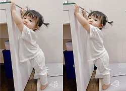 Con gái Đông Nhi tập đứng vững liền làm phụ huynh lo lắng về độ nghịch