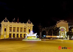 Hà Nội giãn cách, khung cảnh vắng lặng khác lạ khi đêm về