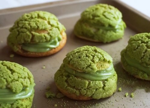 2 cách làm bánh su kem trà xanh - bánh su kem matcha thơm béo, lạ miệng