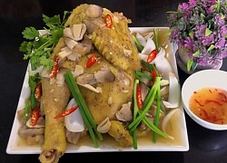 Gà hấp nấm, jambon