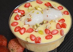 Cách làm pudding vải custard núng nính, ngọt ngào mềm tan trong miệng