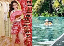 Angelababy một mình đưa con đi Tam Á