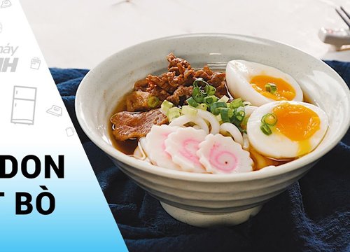 Cách làm mì Udon thịt bò trứng lòng đào ngọt thanh đậm đà khó cưỡng